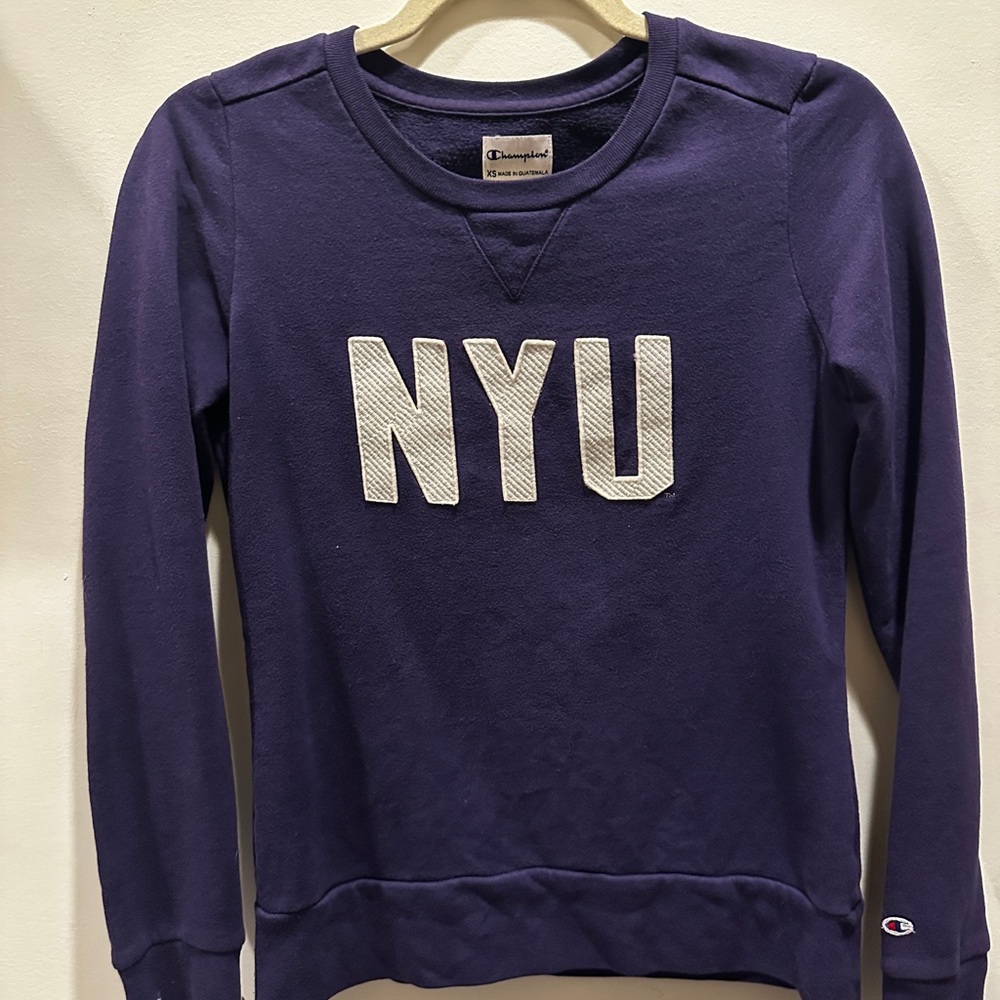 Champion Purple Crewneck x NYU Edition XS